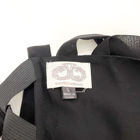 Urban Outfitters Double in Brass Chiffon Strappy Bodysuit Size Large - Picture 9 of 10